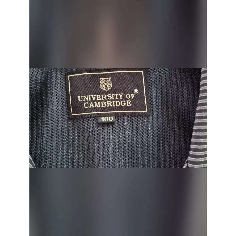 University of Cambridge Men's Gray Pinstripe Blazer Sport Coat Ultralight 40R L